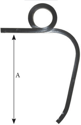 Pièces d'usure disque et dent - Cultivateurs - Dent carrée double spire 35 x 35 droite adaptable