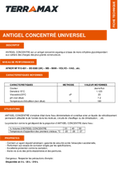 Produits froids - Antigel - Antigel concentré universel
