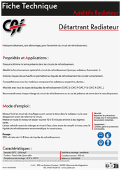 Consommables atelier - Nettoyants - Détartrant radiateur 300 ml